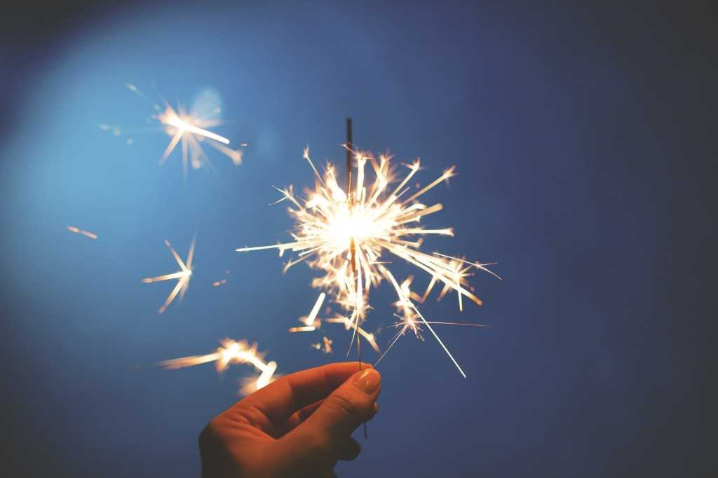 sparkler celebrate party new year